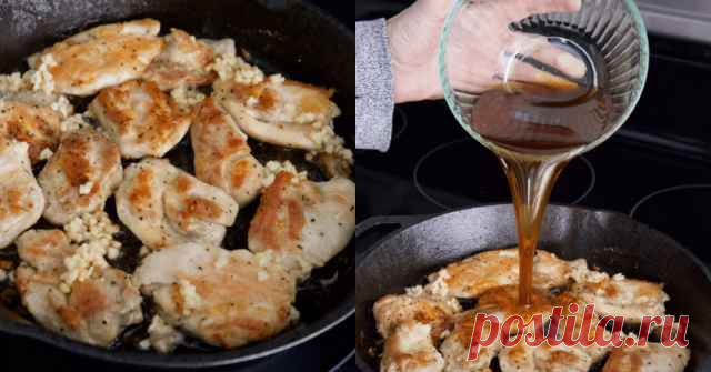 Рецепт быстрой курицы к ужину: жарю прямо в медово-чесночном соусе — Домашняя кулинария