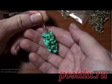 BeadsFriends: Easy Earrings Tutorial - Turquoise chips earrings (Earring Tutorial)