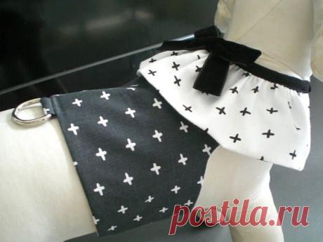 Pet Dog Apparel Clothing Clothes Gray White Cross Pattern