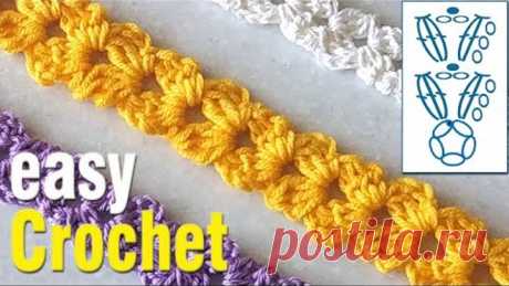 Crochet: How to Crochet a Simple Cord. Free puff stitch cord pattern tutorial.