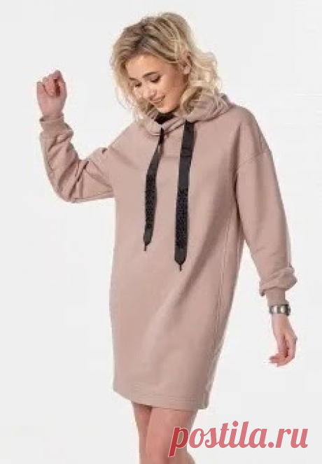 Выкройка Платье-худи с капюшоном из трикотажа Выкройка Платье-худи с капюшоном из трикотажа Размеры S, M, L (размерная таблица в файле выкройки)                                          ...