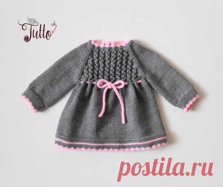 Baby girl dress winter dress merino dress knit baby dress grey | Etsy