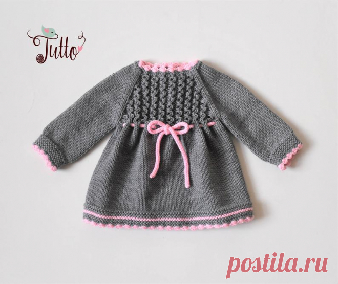 Baby girl dress winter dress merino dress knit baby dress grey | Etsy
