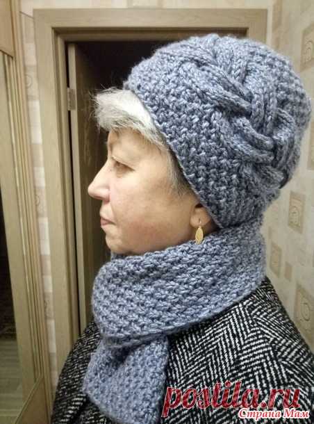 Шапка и шарф для холодной погоды спицами - В.Г.У. - Вязаные Головные Уборы - Страна Мам