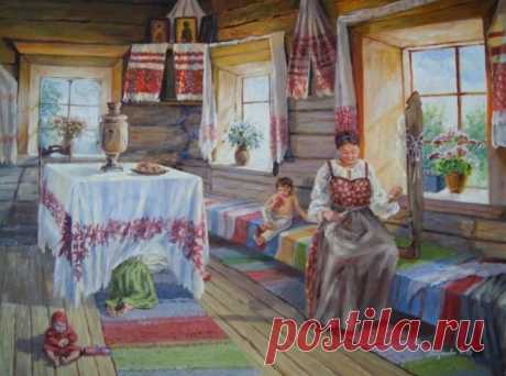 Русская изба. Картины художника. Богданова Оксана Викторовна.