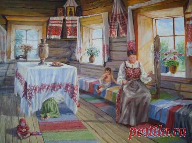 Русская изба. Картины художника. Богданова Оксана Викторовна.