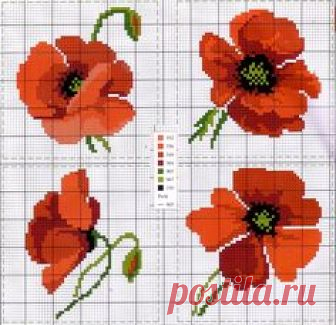 4+papaveri+a+punto+croce.png 716×694 pixels