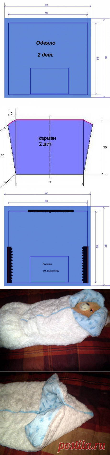 Как сшить конверт для новорожденного к выписке.
