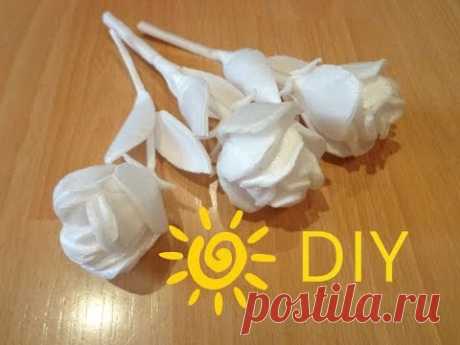 Как сделать розу  из потолочного плинтуса.DIY How to make a rose with your hands