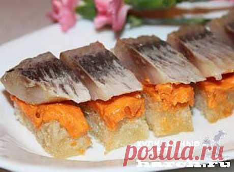 Канапе с сельдью “Советское” | Харч.ру - рецепты для любителей вкусно поесть
