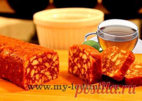 Сладкая домашняя колбаса рецепт из печенья