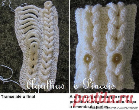 Оригинальный шарф-воротник спицами — DIYIdeas