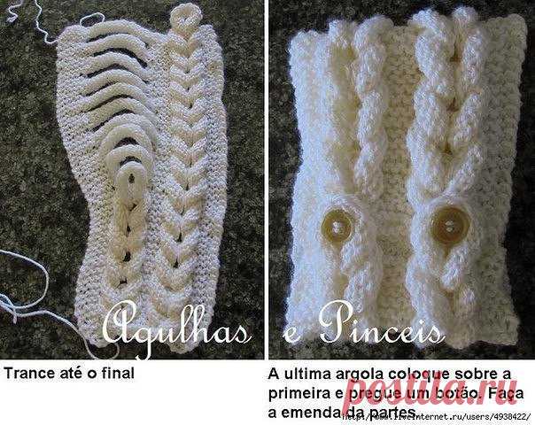 Оригинальный шарф-воротник спицами — DIYIdeas