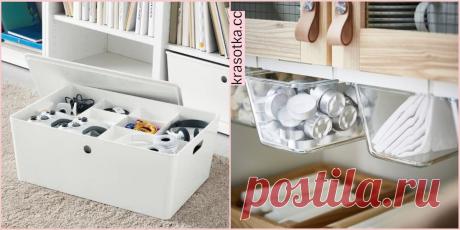 10 неотразимых систем хранения, которые реально облегчат вашу жизнь  1. Система для организации вещей в шкафу idealista
Эта элегантная система с выдвижными полками позволит вам упорядочить одежду, обувь и аксессуары, а также сэкономит место в вашем шкафу.
2. Система для организации в холодильнике idealistic
Вы удивитесь, но в этом наборе даже холодильник будет выглядеть великолепно.
3. Органайзер на двери душевой кабины idealiss
Приспособление для того, чтобы держать душевые принадлежности и б…