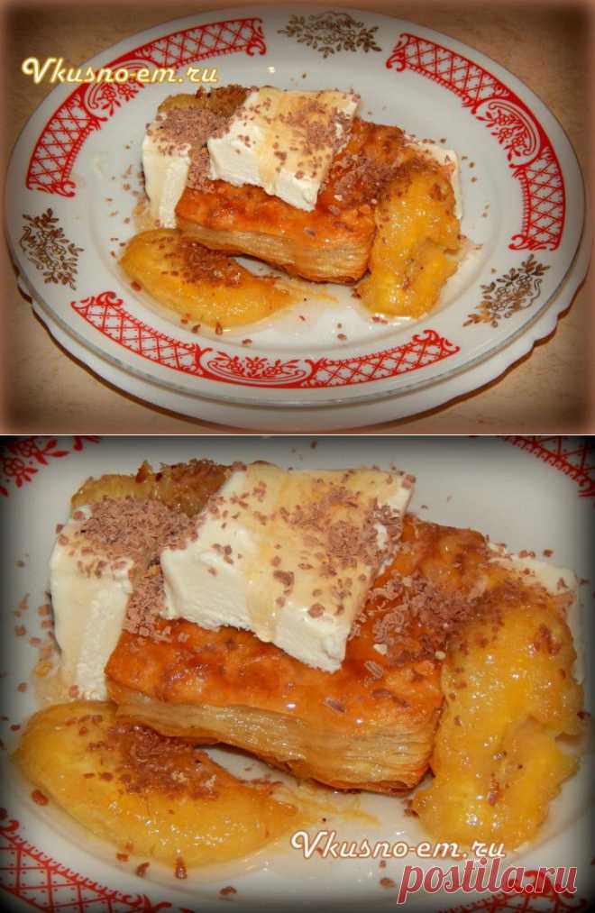 Десерт с бананами в глазури | Любимые рецепты