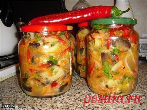 Баклажанный салат " овощное безумие " - Простые рецепты Овкусе.ру