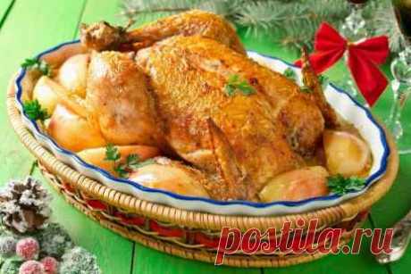 Рецепт курица с яблоками с фото по шагам на новый год