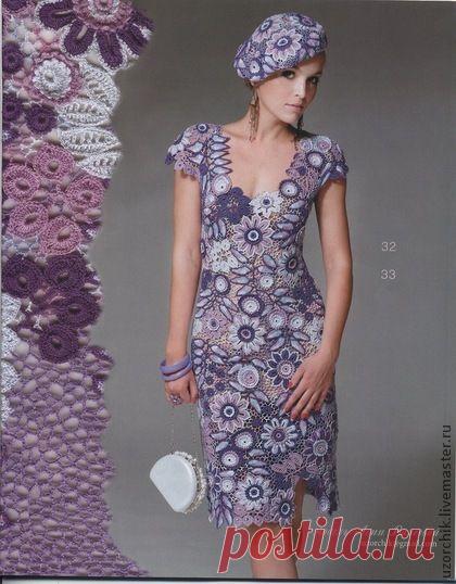 Купить Платье Аметист - фиолетовый, цветочный, ирландское кружево, авторская работа, нарядное платье, кружево