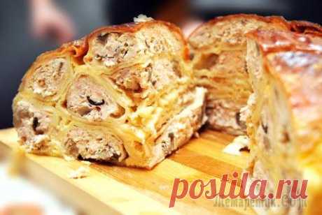 Курица фаршированная блинами ♥ Курица По-Царски рецепт