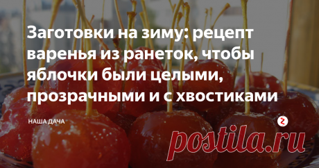 Заготовки на зиму: рецепт варенья из ранеток, чтобы яблочки были целыми, прозрачными и с хвостиками Я не знаю точно, как зовется этот сорт, мы его называли «ранетки». Яблоки те были сладкими и сочными, до сих пор жалею эту яблоню. Сейчас у нас таких яблок не растет.
Из этих желтых яблочек выходило чудесное варенье, папа варил плоды целиком. Кстати, и компоты мы из таких яблок крутили, тоже целиком – плоды из такого компота были настоящим десертом на зимнем столе. Вкуснятина!