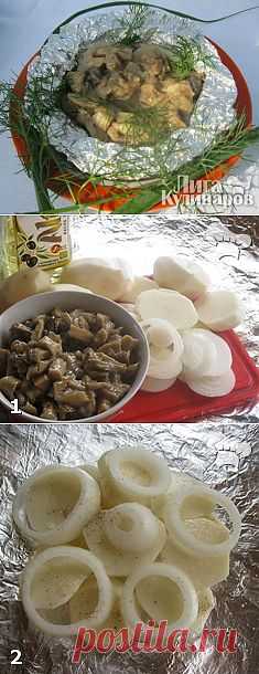 Картофель с грибами по-огородничьи — рецепт пошаговый от Лиги Кулинаров