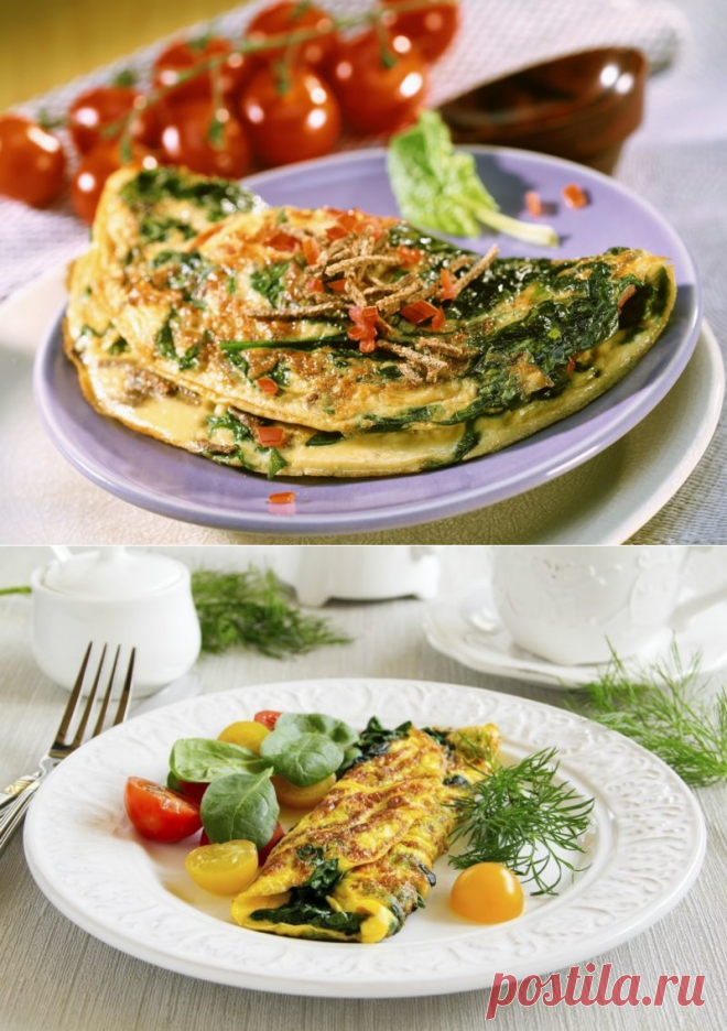 Омлет со шпинатом рецепты приготовления