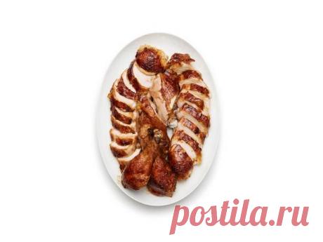 Пряный каплун в гранатовой глазури