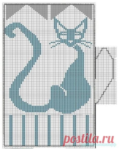 Оригинальные варежки спицами. — Красивое вязание