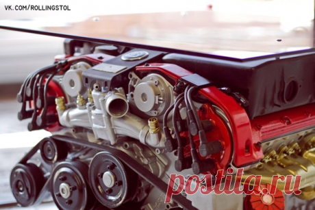 Стол из двигателя Mercedes W210 BRABUS V12 7.3 582 л.с.