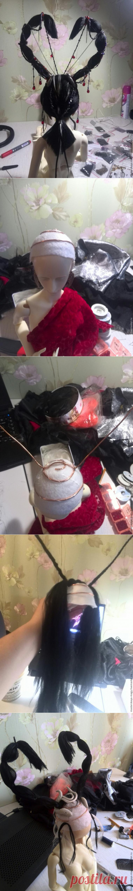 Делаем парик для куклы-колдуньи - Ярмарка Мастеров - ручная работа, handmade