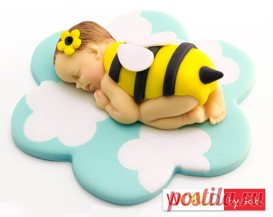 Fondant Baby Cake Topper Baby Bee Cake Topper Baby Shower | Etsy