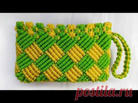 Tutorial Membuat Dompet Bermotif ketupat - YouTube