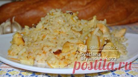 Плов из курицы с барбарисом, рецепт пошаговый от Лиги Кулинаров. Рецепт плова из курицы с барбарисом, рецепты Лиги Кулинаров.