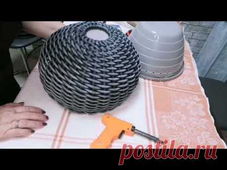 подвесное кашпо из ротанга