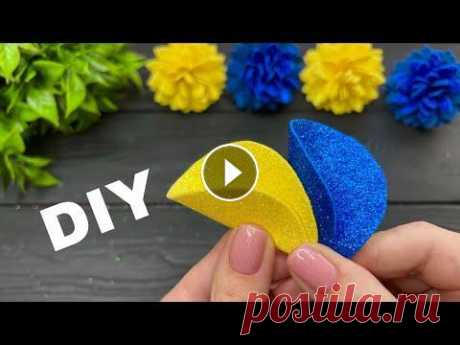 DIY / МК Как сделать Цветы из фоамирана своими руками. Цветы из фоамирана подойдут для украшений ручной работы: резиночек для волос, повязок, заколок ...