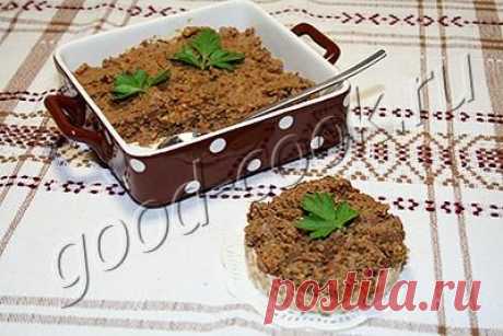 Хорошая кухня - овощной паштет с куриной печенью и грибами. Кулинарная книга рецептов. Салаты, выпечка.