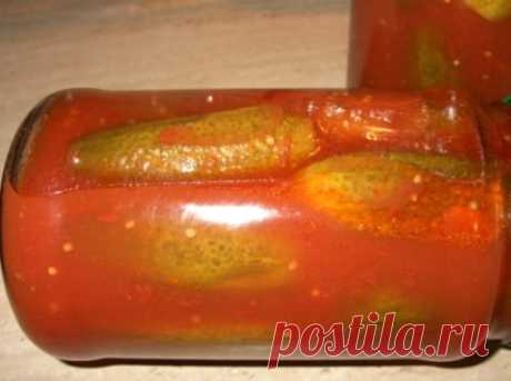 Консервированные огурцы в кетчупе на зиму