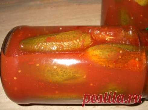 Консервированные огурцы в кетчупе на зиму