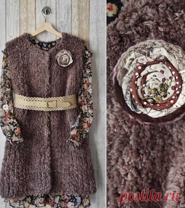 Красивый жилет спицами