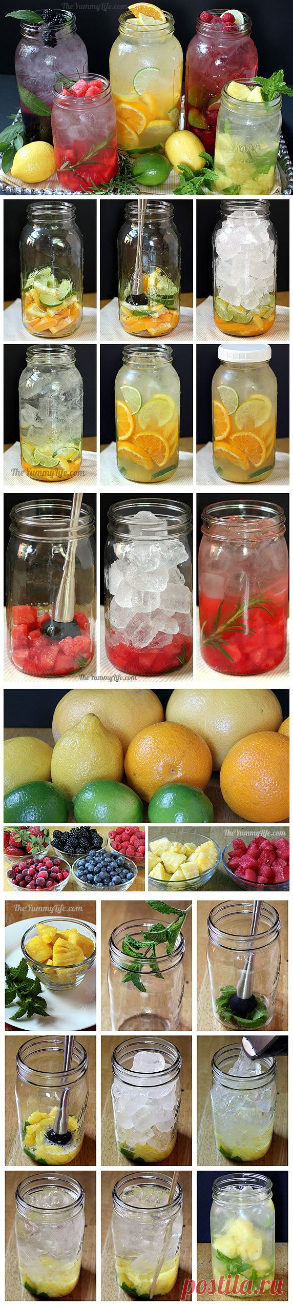 Рецепт Рецепты приготовления полезной и вкусной воды из фруктов и трав в домашних условиях