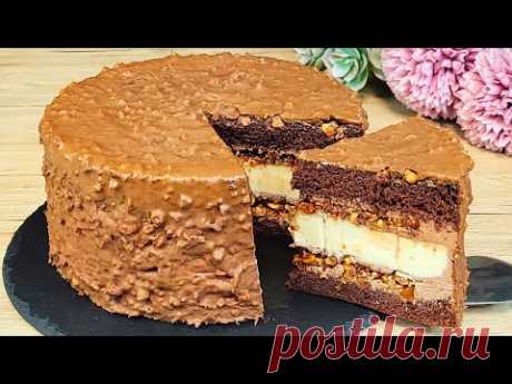 Невероятно вкусный шоколадно-ореховый торт.