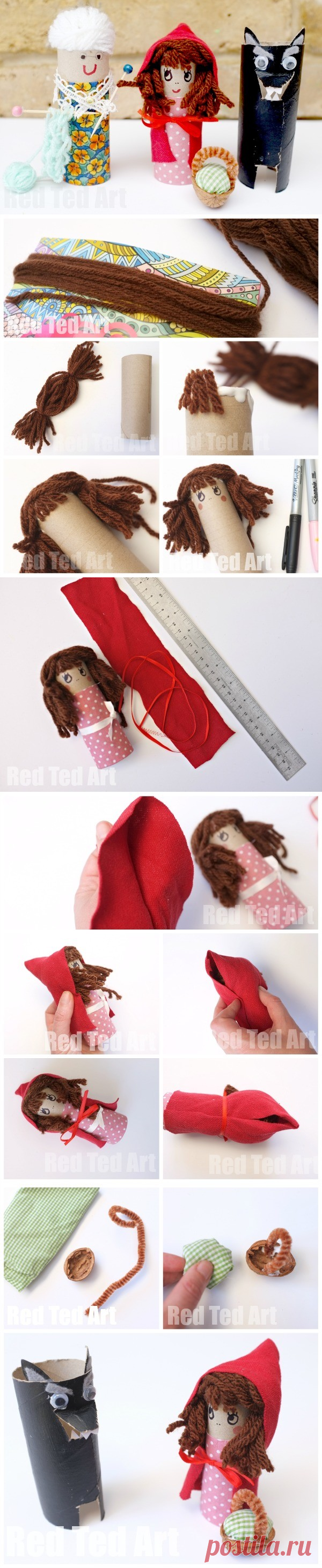 Little Red Riding Hood Craft - TP Rolls Again! - Red Ted Art's Blog