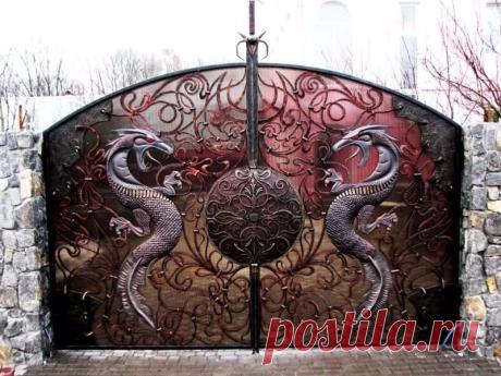 Кованые ворота ручной работы
