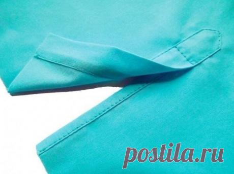 Обработка разреза на рукаве планкой