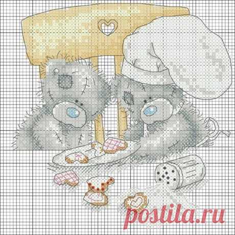 Схемы для вышивки: Мишки Тедди