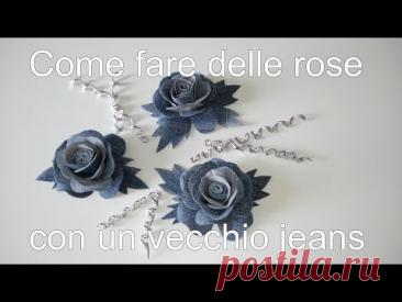 Come fare delle rose con un vecchio jeans - Stefi64