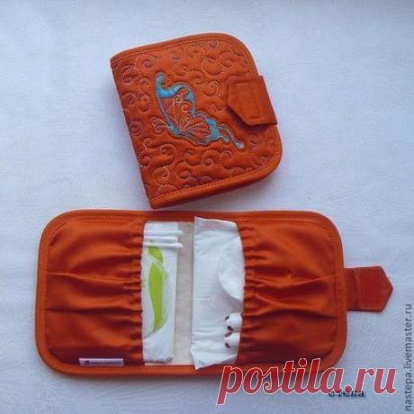 Купить Комплект Оранжевое лето! Ключница и дамский кошелек. - кошелек, ключница, футляр для ключей, стёжка