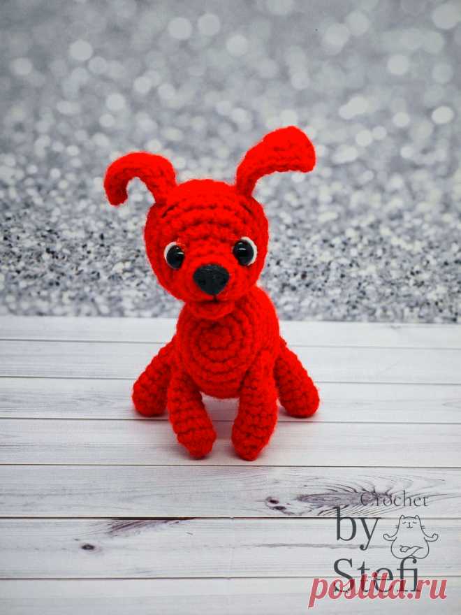 PDF Собачка из мультфильма "Варежка" крючком. FREE crochet pattern; Аmigurumi toy patterns. Амигуруми схемы и описания на русском. Вязаные игрушки и поделки своими руками #amimore - собака, пёс, маленькая собачка из детского мультфильма, щенок, пёсик.