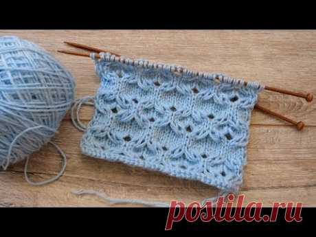Узор для пуловера спицами 🐬 Free knitting pattern, Lace Stitches