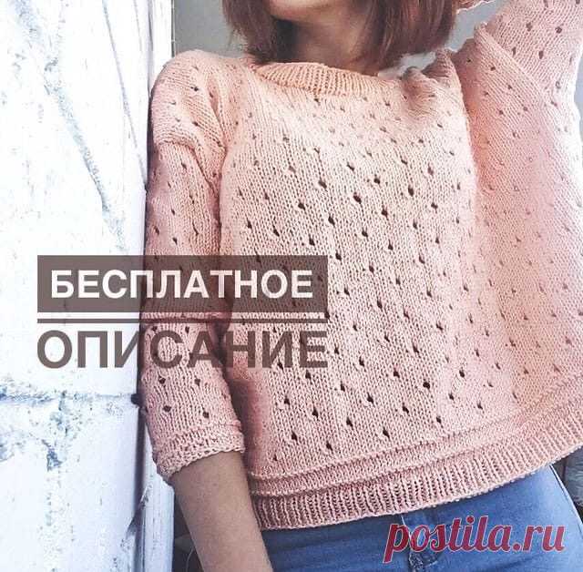 Хлопковый джемпер от _kira_knit_